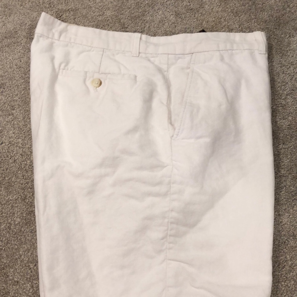 Men's white dress shorts